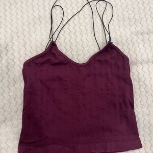 Women's Burgundy Spaghetti Strap Top